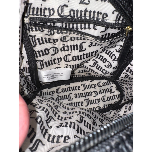 Women\'s Juicy Couture Black Gold Mini Backpack One Size​